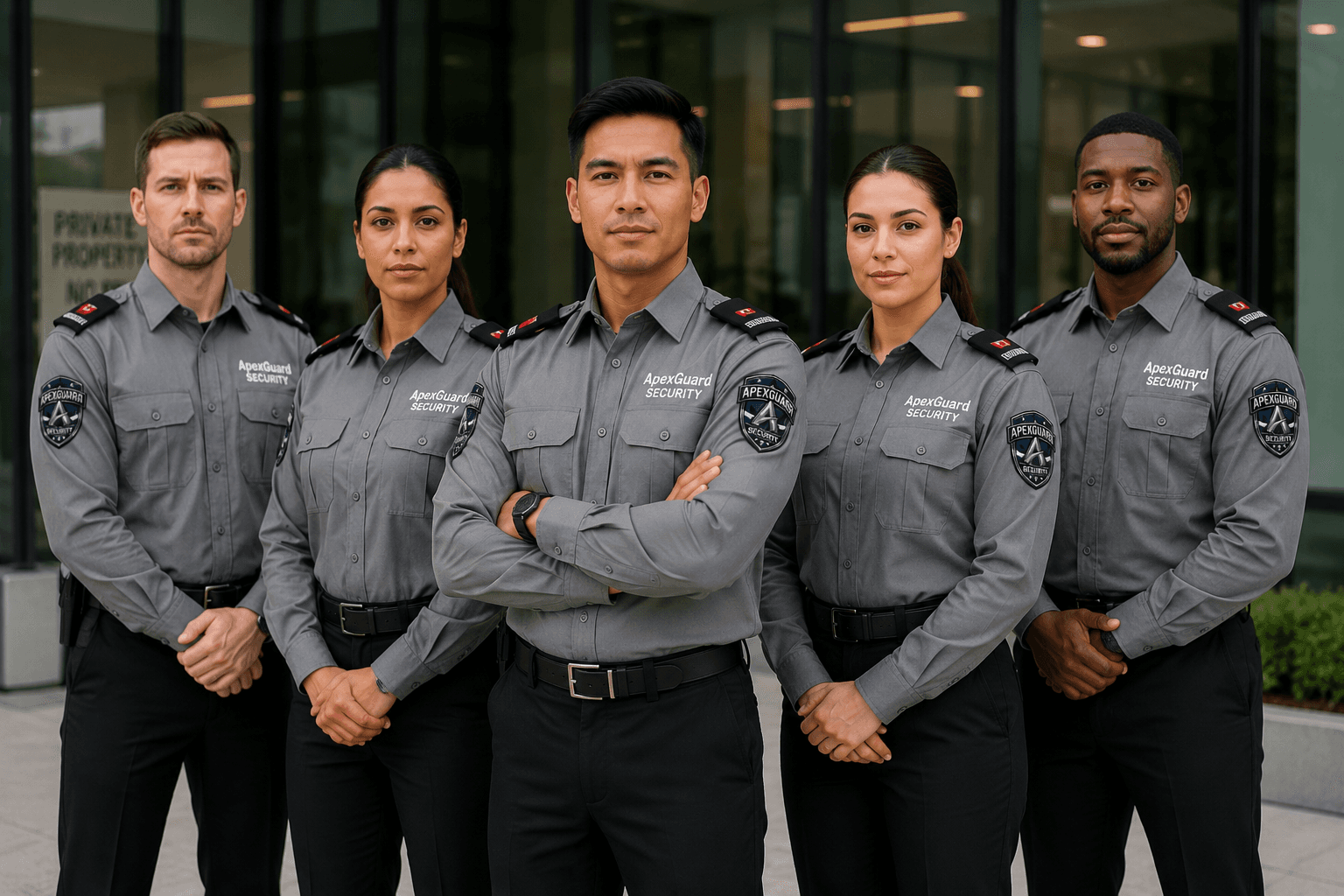 ApexGuard security officers on duty